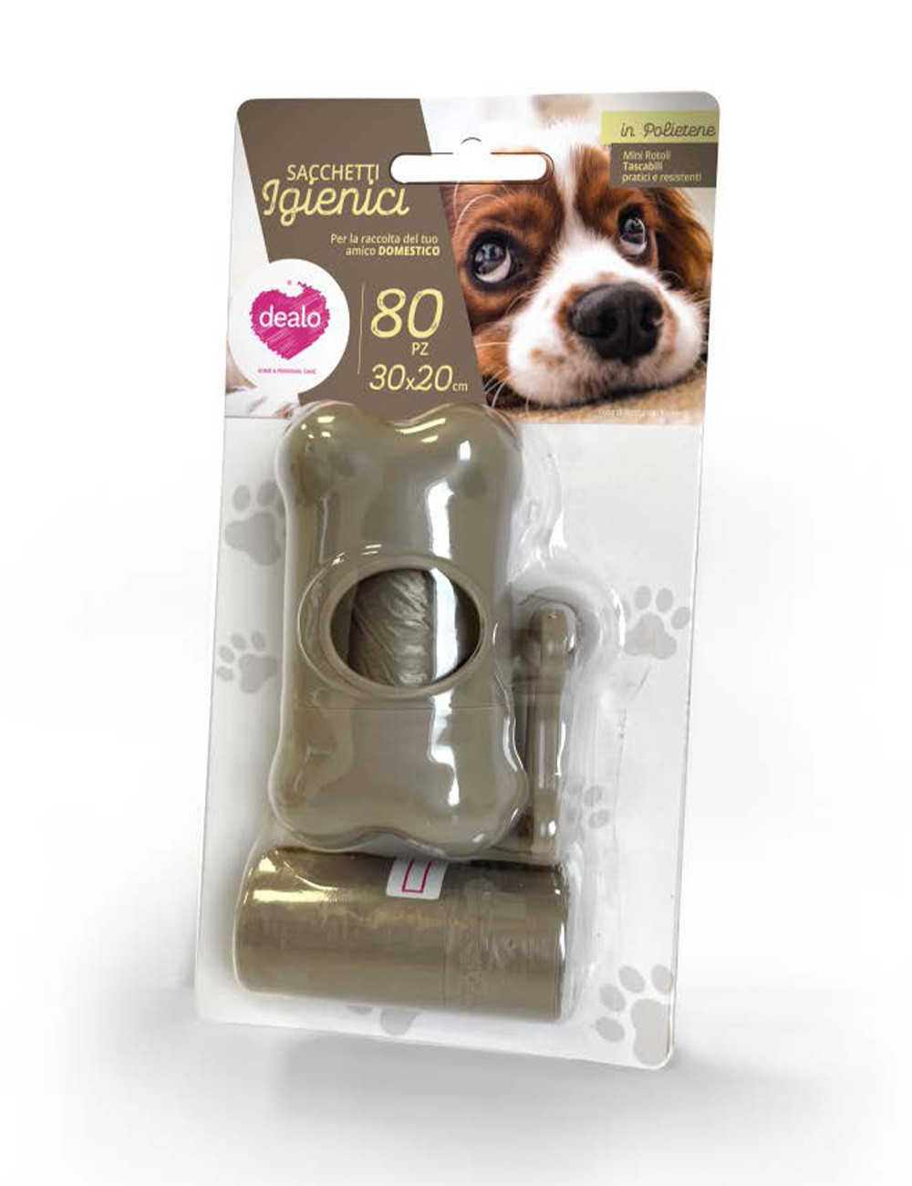 Sacchetti Igienici per Cani con Dispenser 30x20cm 40pz